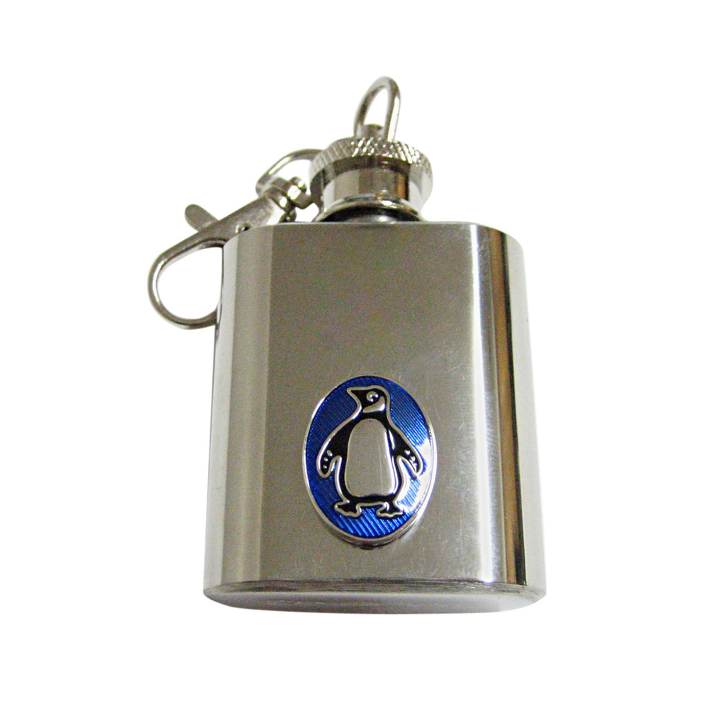 Detailed Penguin Bird Keycahin Flask - image 1